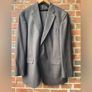 ☀️ Granger Owings - 44 Sports Coat Mens Gray Blue Wool Check Jacket Blazer Suit